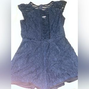 Blue Lace Romper